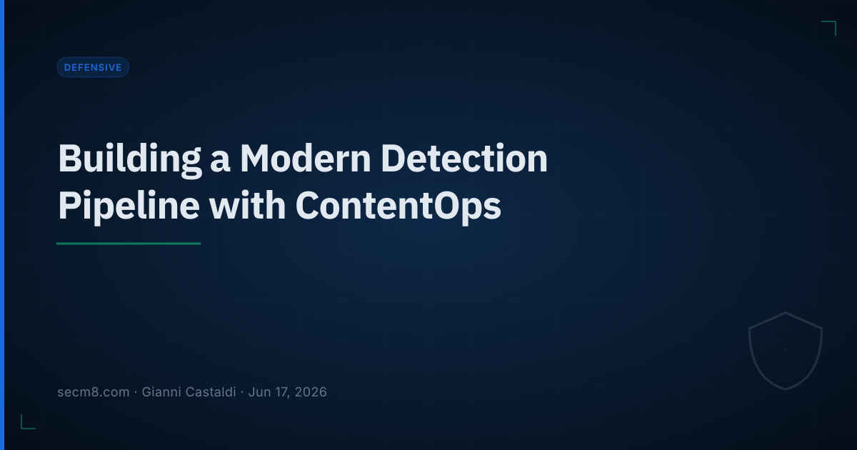 Building a Modern Detection Pipeline with ContentOps
